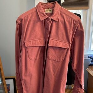 L.L. Bean Rose Button-Front Shirt Jacket